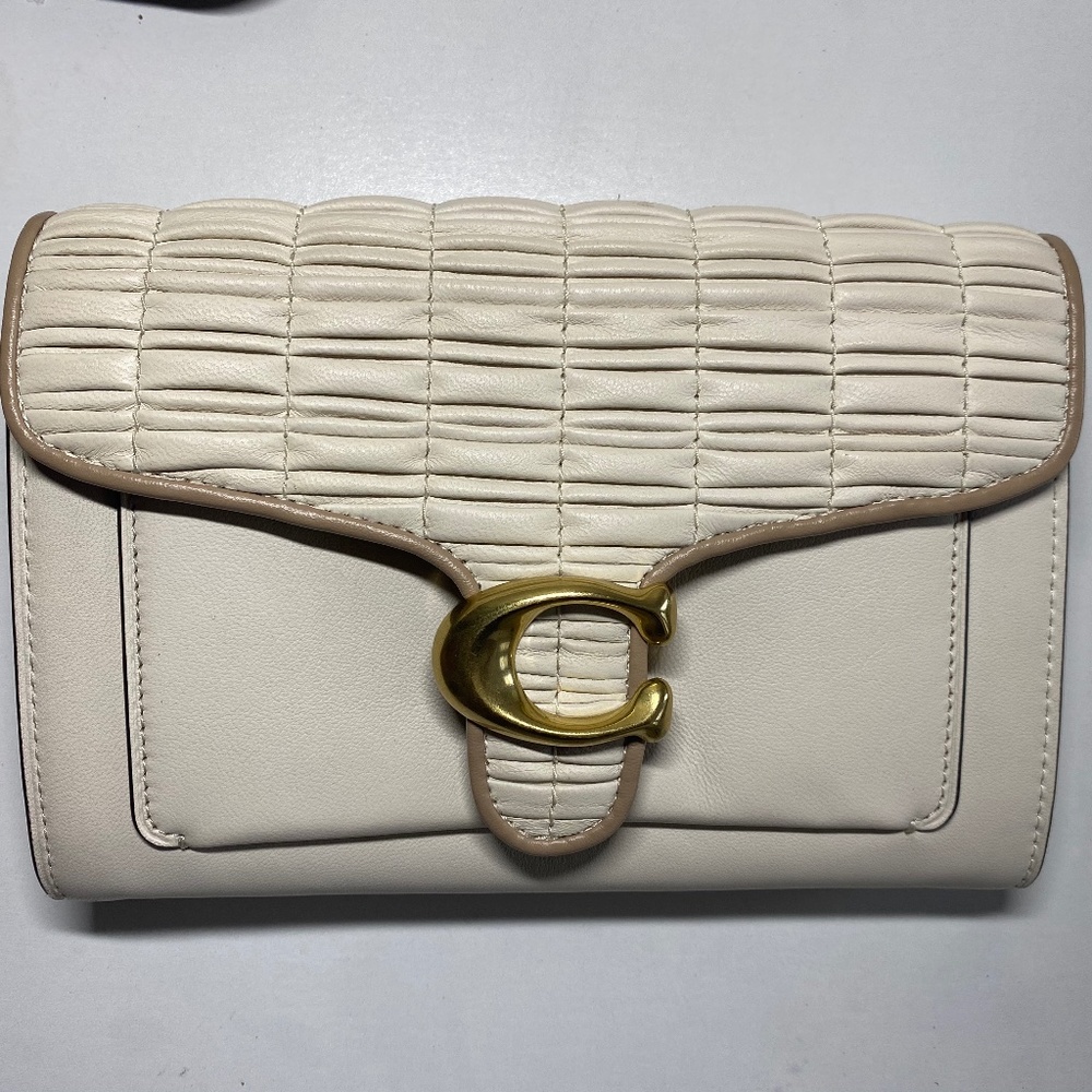 Coach Tabby Chain Clutch With Pleating